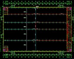 三層剛架結構廠房建筑全套施工圖紙 含結構 水電